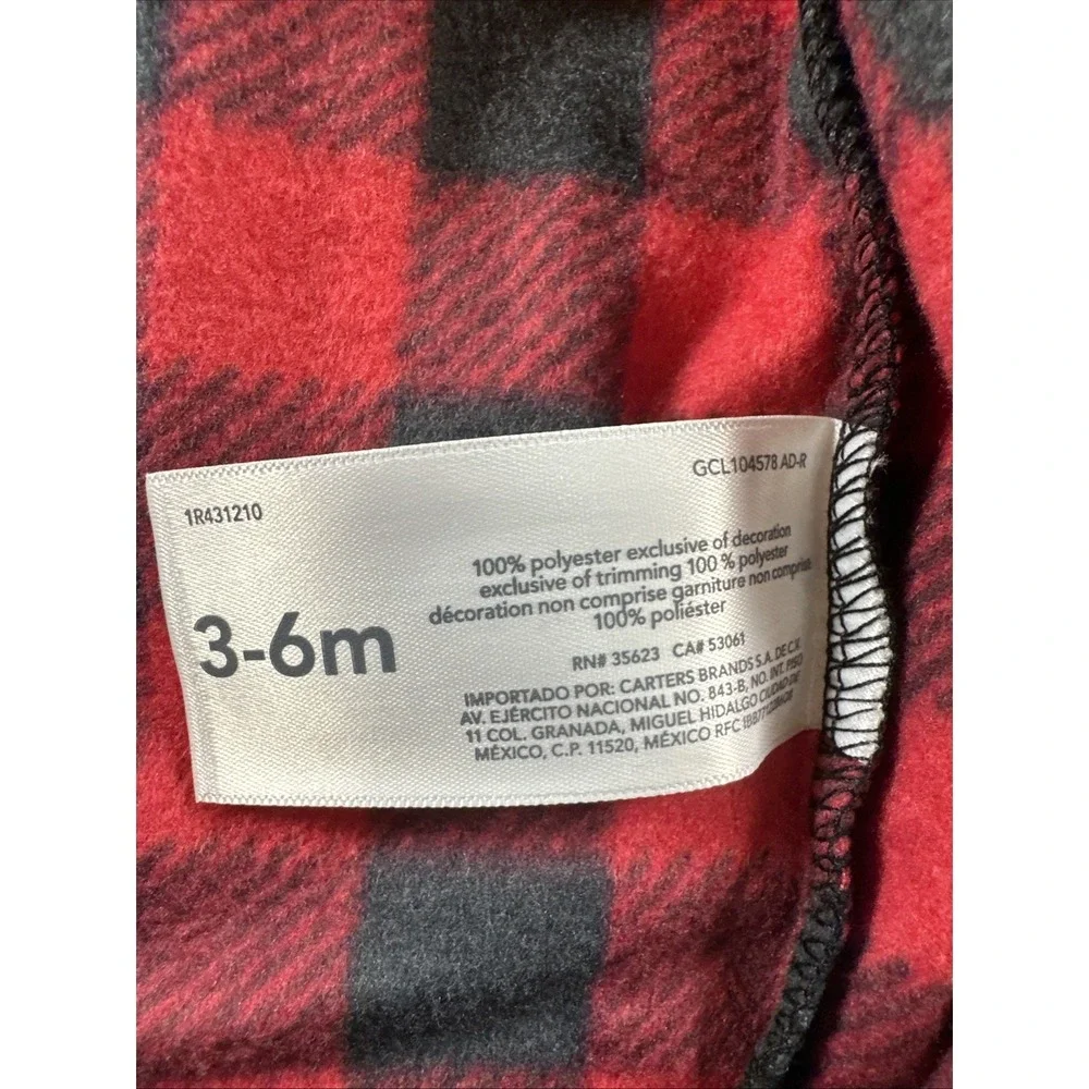 Carter's Fleece Bear Hoodie Jacket 3-6 Month‎ & Bodysuit - New Baby Infant